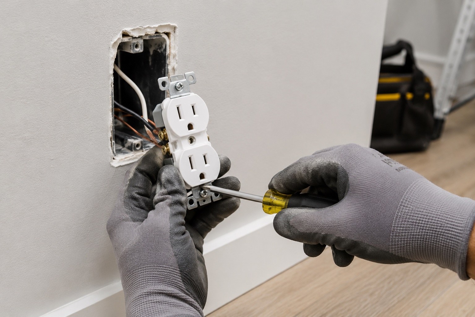 Professional outlet installation Dallas TX - EZ TV Mounting